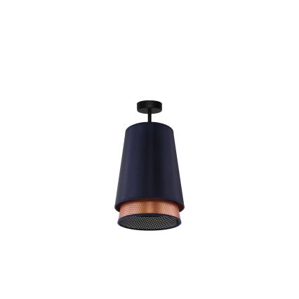 Duolla - Żyrandol natynkowy BELL SHINY 1xE27/15W/230V śr. 25 cm niebieski/miedziany