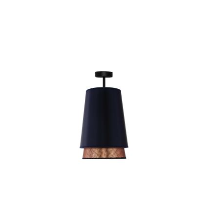 Duolla - Żyrandol natynkowy BELL SHINY 1xE27/15W/230V śr. 25 cm niebieski/miedziany
