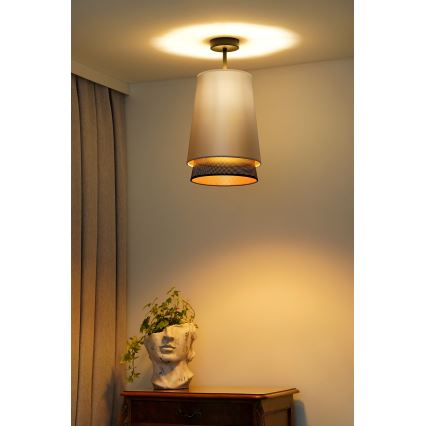 Duolla - Żyrandol natynkowy BELL SHINY 1xE27/15W/230V śr. 25 cm srebrny/czarny