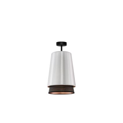 Duolla - Żyrandol natynkowy BELL SHINY 1xE27/15W/230V śr. 25 cm srebrny/czarny