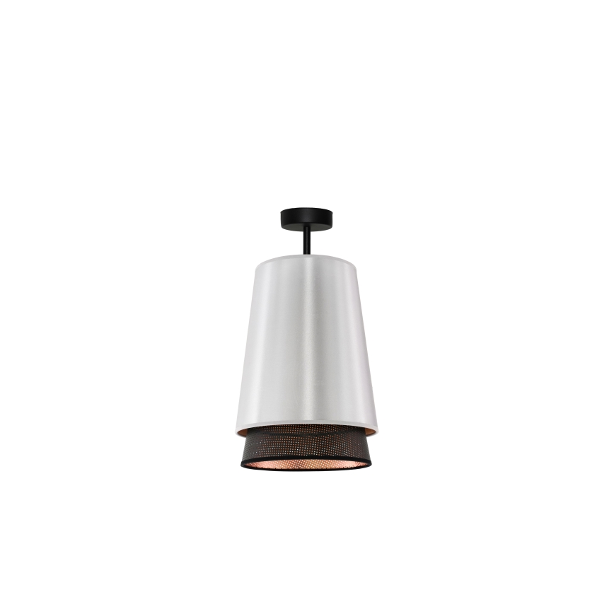 Duolla - Żyrandol natynkowy BELL SHINY 1xE27/15W/230V śr. 25 cm srebrny/czarny