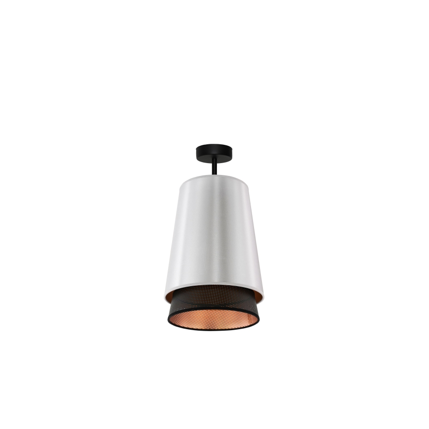 Duolla - Żyrandol natynkowy BELL SHINY 1xE27/15W/230V śr. 25 cm srebrny/czarny