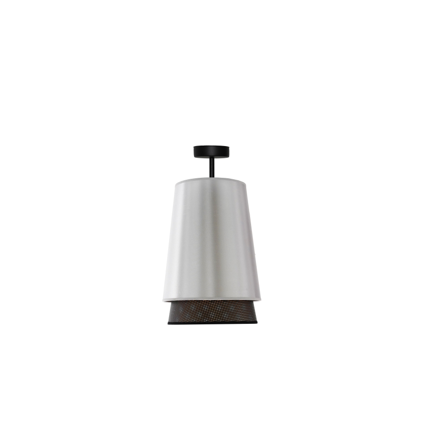 Duolla - Żyrandol natynkowy BELL SHINY 1xE27/15W/230V śr. 25 cm srebrny/czarny