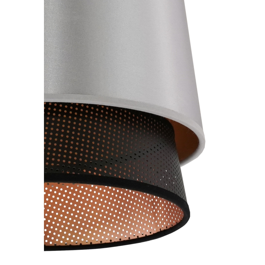 Duolla - Żyrandol natynkowy BELL SHINY 1xE27/15W/230V śr. 25 cm srebrny/czarny