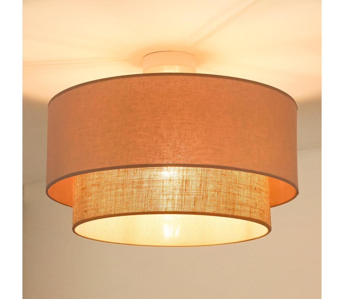 - Żyrandol natynkowy BOHO 1xE27/15W/230V śr. 45 cm beżowy/brązowy