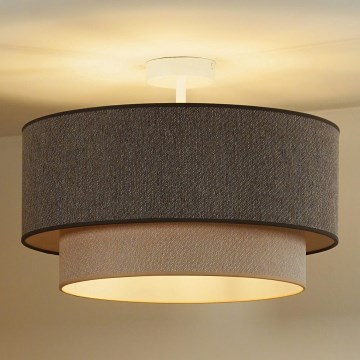 Duolla - Żyrandol natynkowy BOHO ECO RECYCLING 1xE27/15W/230V śr. 45 cm brązowy/kremowy