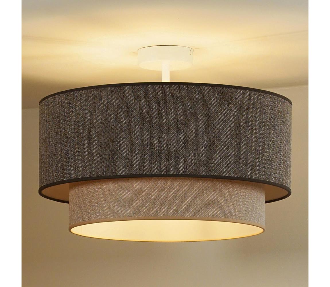 -Żyrandol natynkowy BOHO ECO RECYCLING 1xE27/15W/230V śr. 45 cm brązowy/kremowy