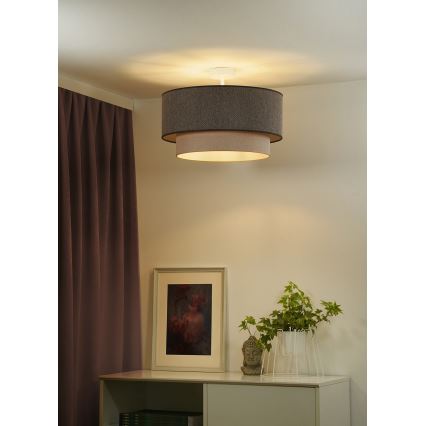 Duolla - Żyrandol natynkowy BOHO ECO RECYCLING 1xE27/15W/230V śr. 45 cm brązowy/kremowy