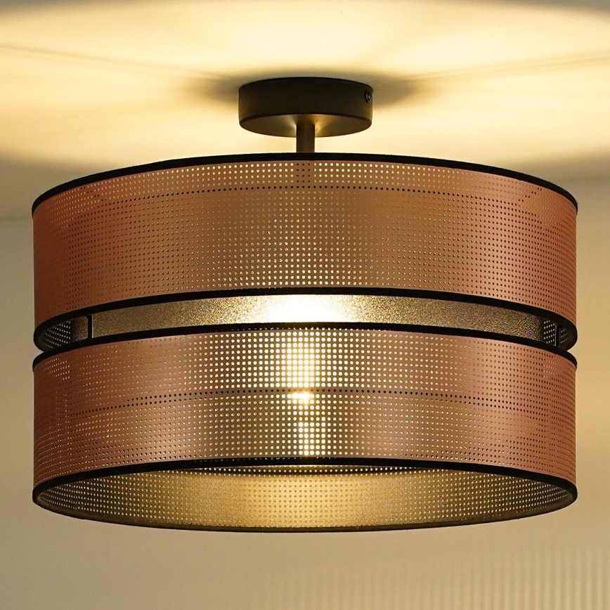 Duolla - Żyrandol natynkowy COPPER SHINY 1xE27/15W/230V śr. 40 cm miedziany/czarny