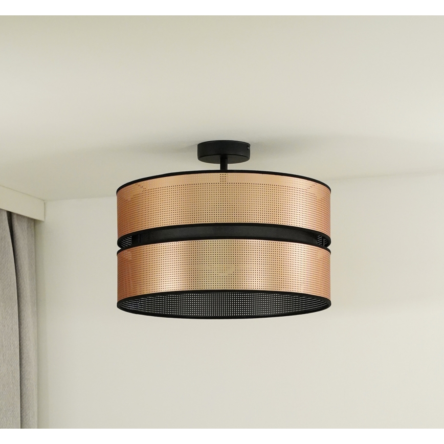 Duolla - Żyrandol natynkowy COPPER SHINY 1xE27/15W/230V śr. 40 cm miedziany/czarny