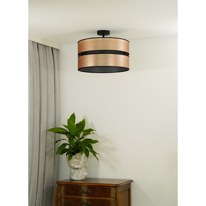 Duolla - Żyrandol natynkowy COPPER SHINY 1xE27/15W/230V śr. 40 cm miedziany/czarny