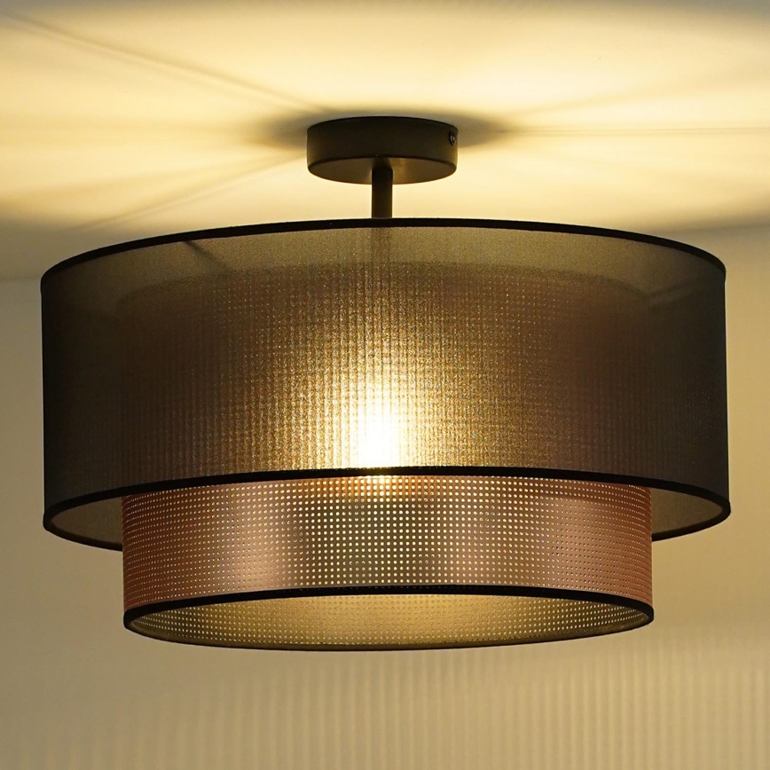 Duolla - Żyrandol natynkowy COPPER SHINY 1xE27/15W/230V śr. 45 cm brązowy/miedziany