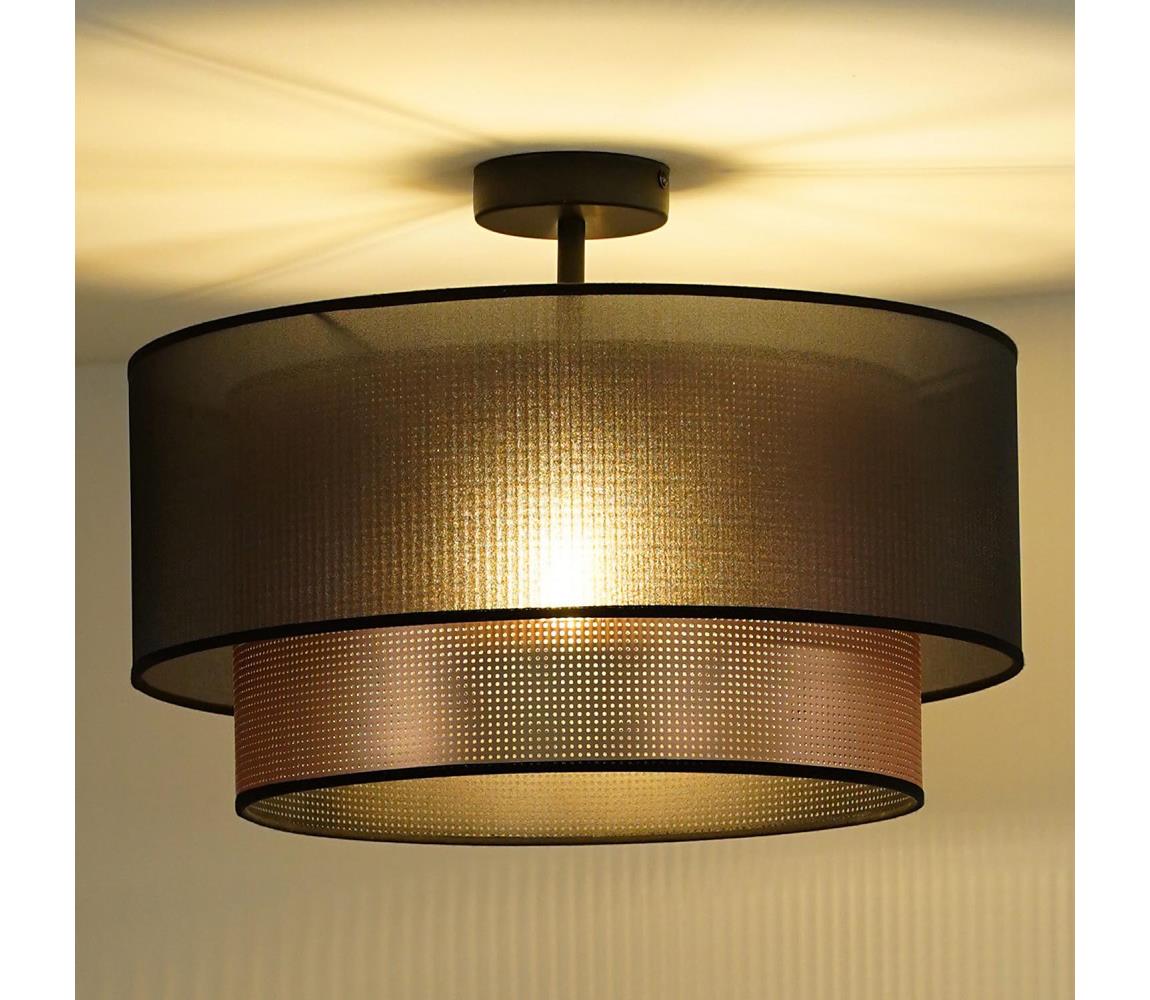 - Żyrandol natynkowy COPPER SHINY 1xE27/15W/230V śr. 45 cm brązowy/miedziany