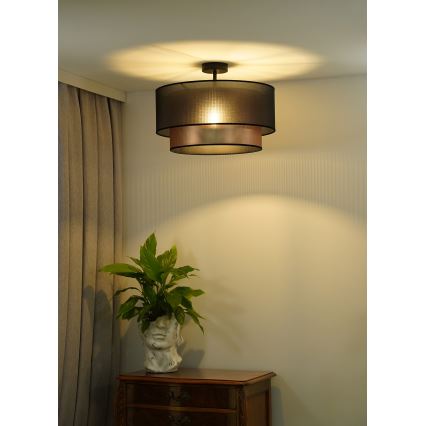 Duolla - Żyrandol natynkowy COPPER SHINY 1xE27/15W/230V śr. 45 cm brązowy/miedziany