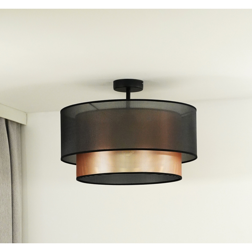 Duolla - Żyrandol natynkowy COPPER SHINY 1xE27/15W/230V śr. 45 cm brązowy/miedziany