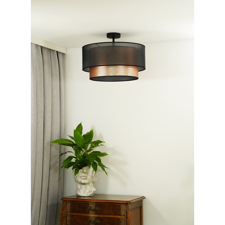 Duolla - Żyrandol natynkowy COPPER SHINY 1xE27/15W/230V śr. 45 cm brązowy/miedziany