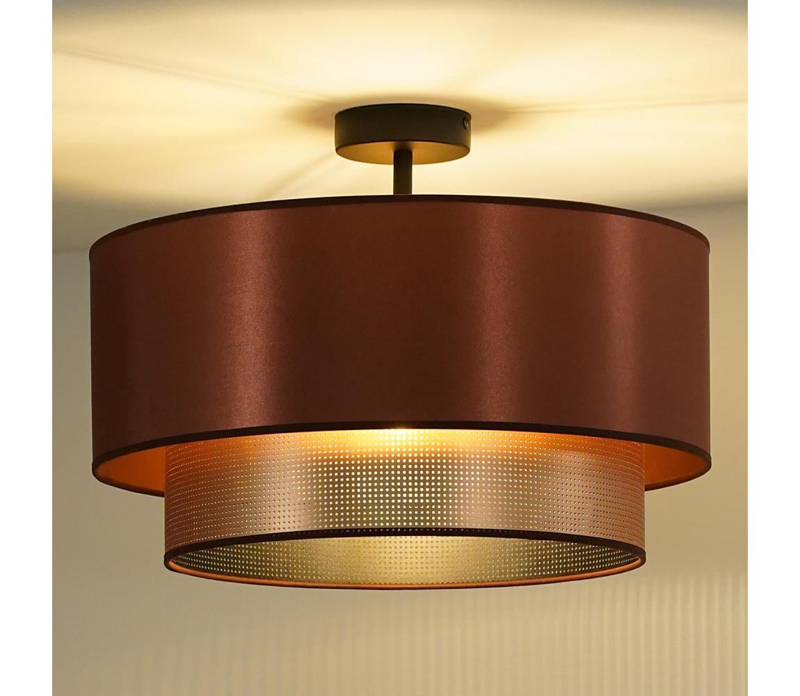 - Żyrandol natynkowy COPPER SHINY 1xE27/15W/230V śr. 45 cm miedziany