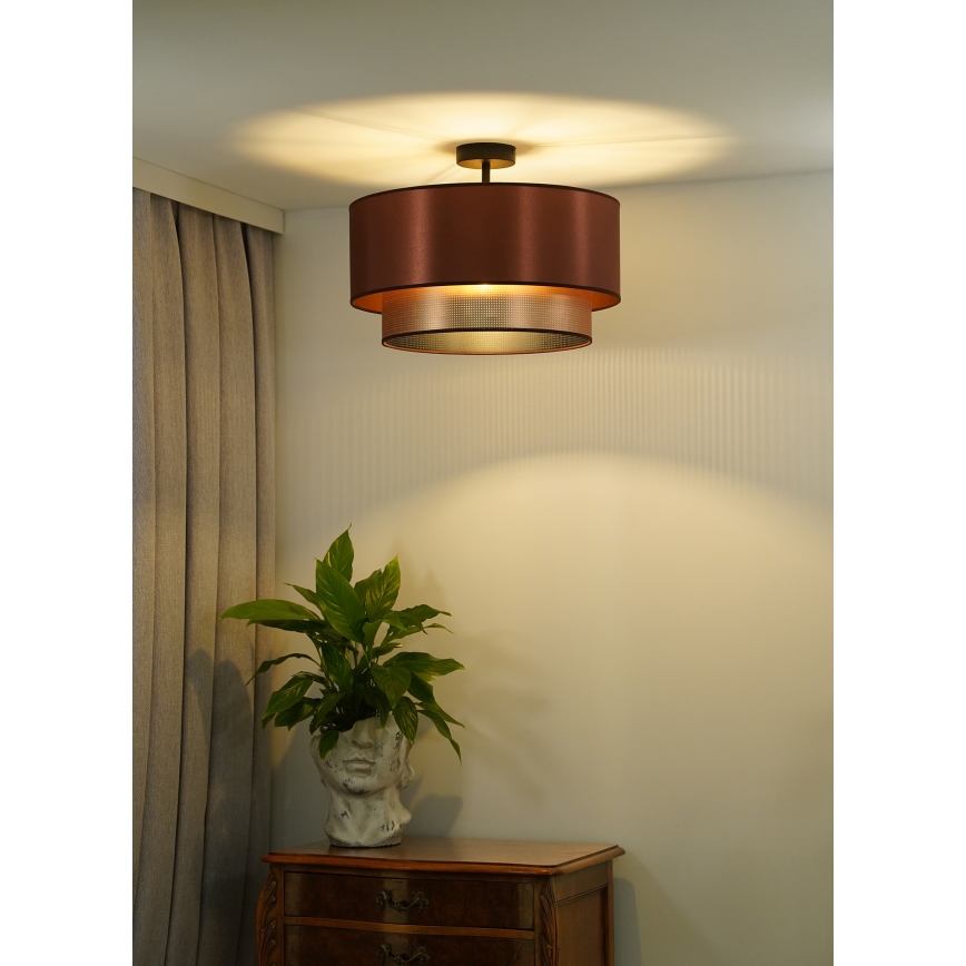 Duolla - Żyrandol natynkowy COPPER SHINY 1xE27/15W/230V śr. 45 cm miedziany