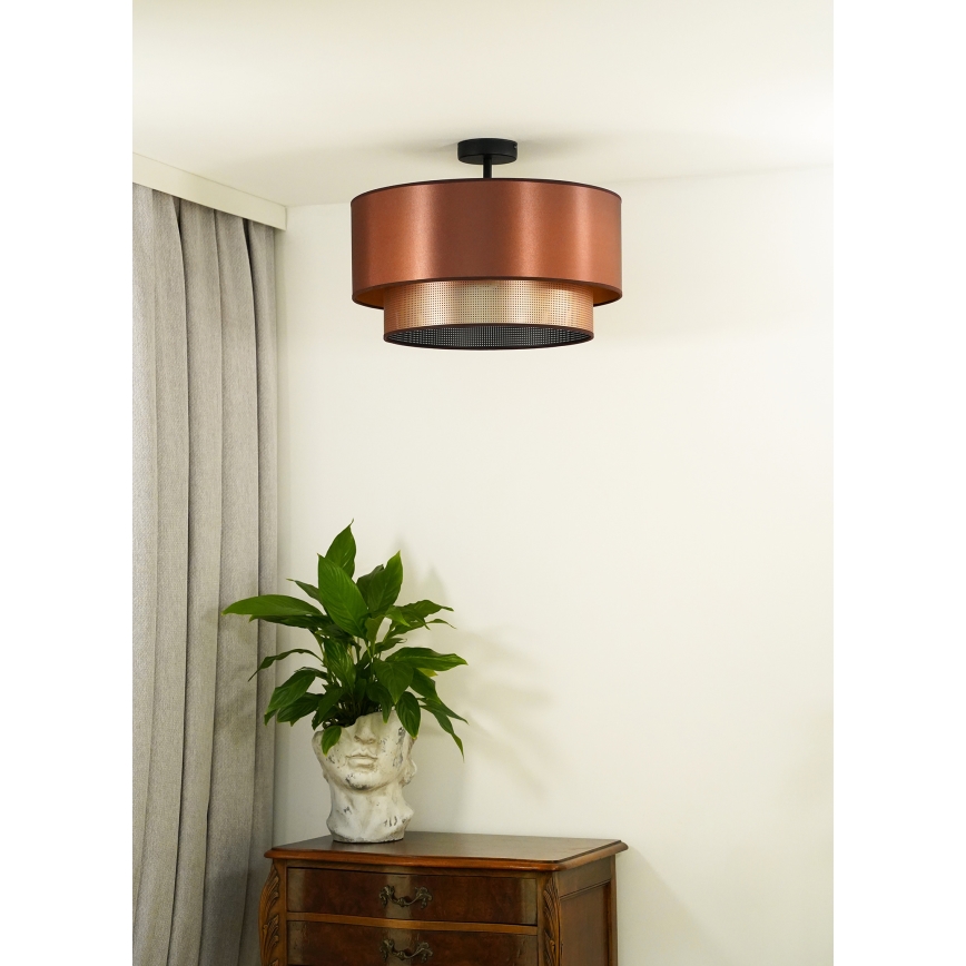 Duolla - Żyrandol natynkowy COPPER SHINY 1xE27/15W/230V śr. 45 cm miedziany
