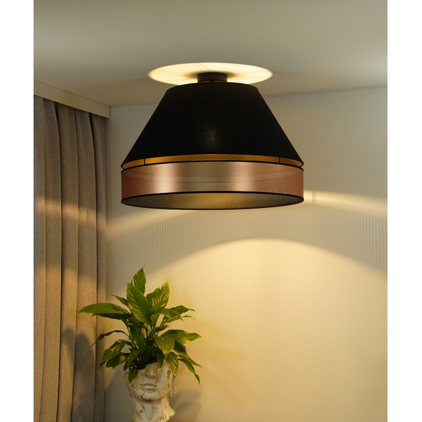 Duolla - Żyrandol natynkowy COPPER SHINY 1xE27/15W/230V śr. 60 cm czarny/miedziany