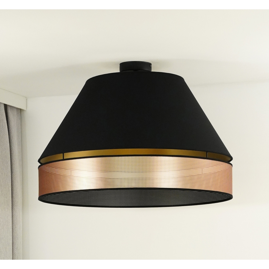 Duolla - Żyrandol natynkowy COPPER SHINY 1xE27/15W/230V śr. 60 cm czarny/miedziany