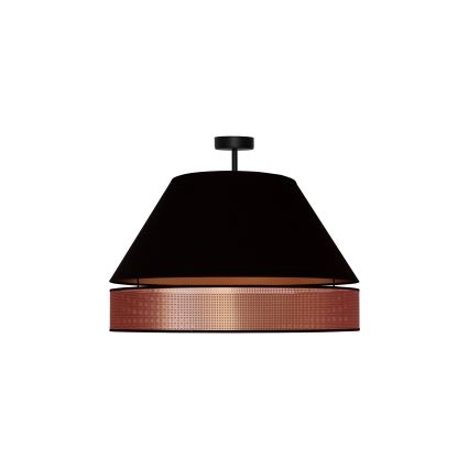 Duolla - Żyrandol natynkowy COPPER SHINY 1xE27/15W/230V śr. 60 cm czarny/miedziany