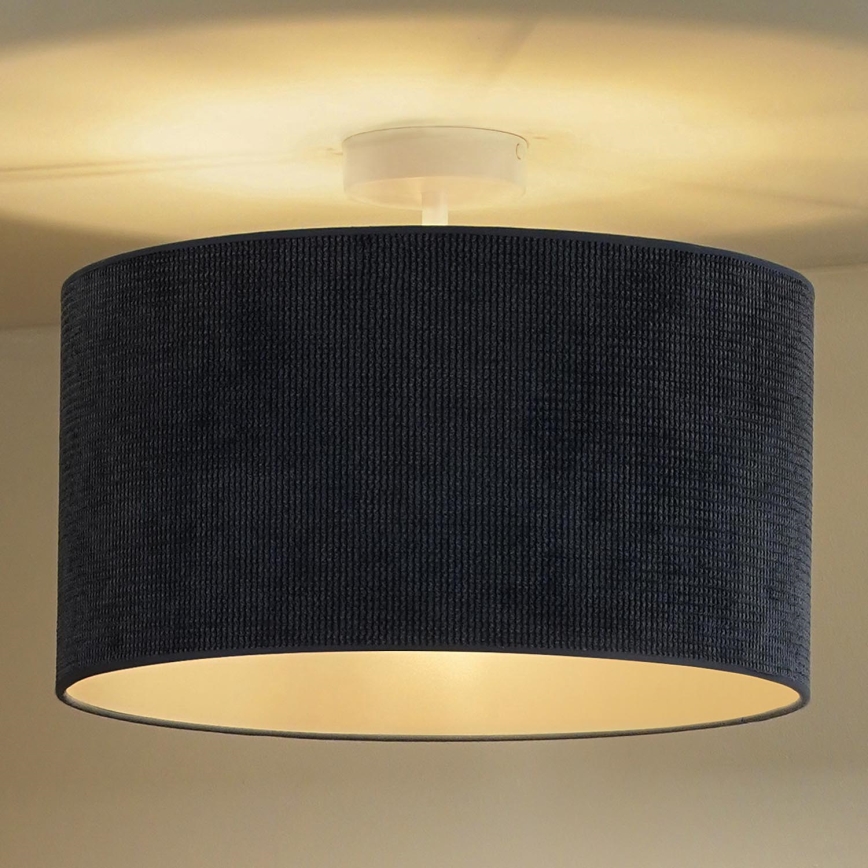Duolla - Żyrandol natynkowy CORDUROY 1xE27/15W/230V ciemny śr. 40 cm niebieski