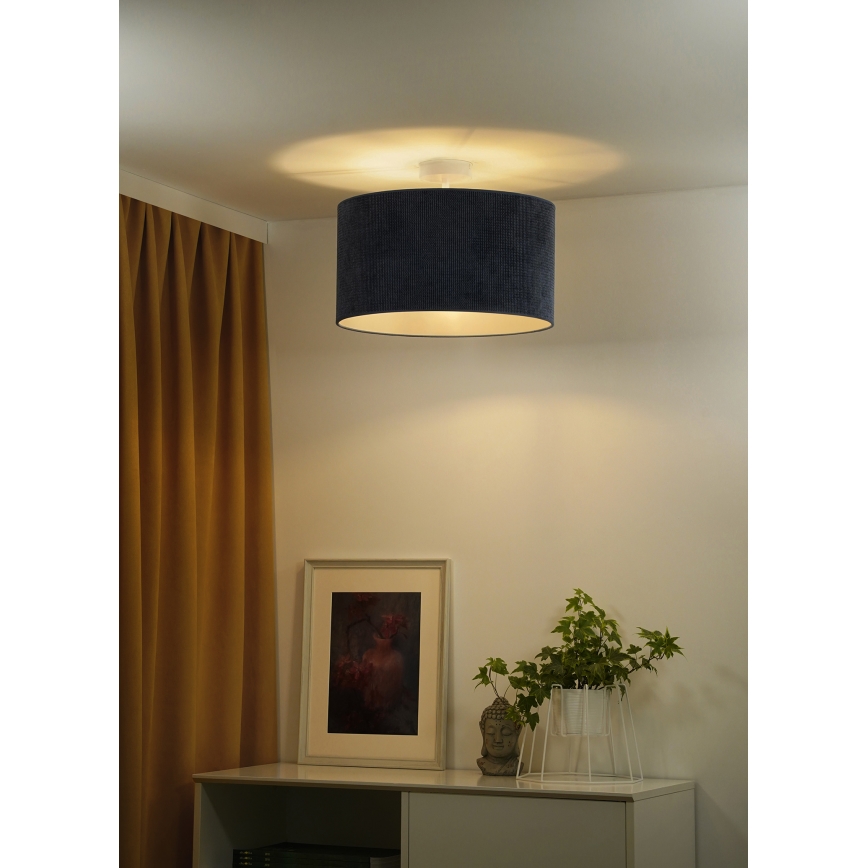 Duolla - Żyrandol natynkowy CORDUROY 1xE27/15W/230V ciemny śr. 40 cm niebieski