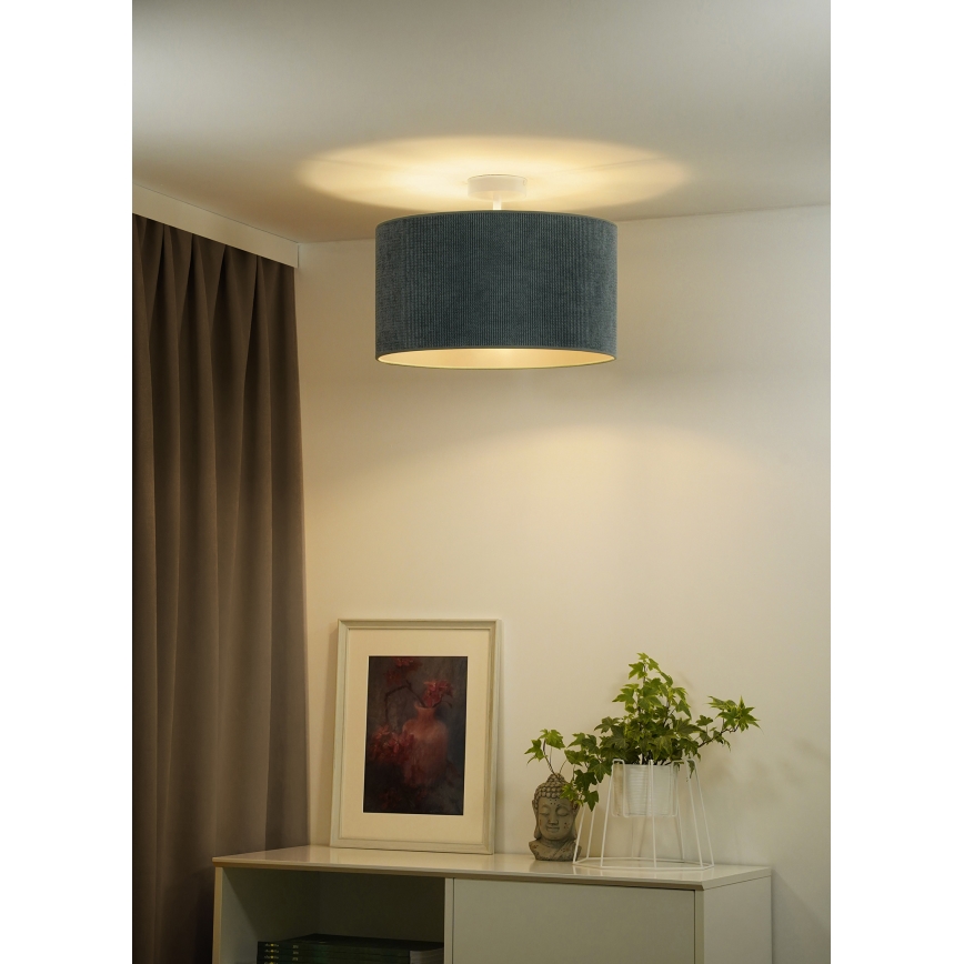 Duolla - Żyrandol natynkowy CORDUROY 1xE27/15W/230V jasny śr. 40 cm niebieski