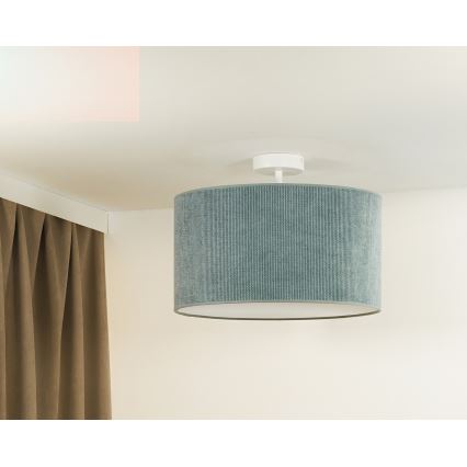 Duolla - Żyrandol natynkowy CORDUROY 1xE27/15W/230V jasny śr. 40 cm niebieski