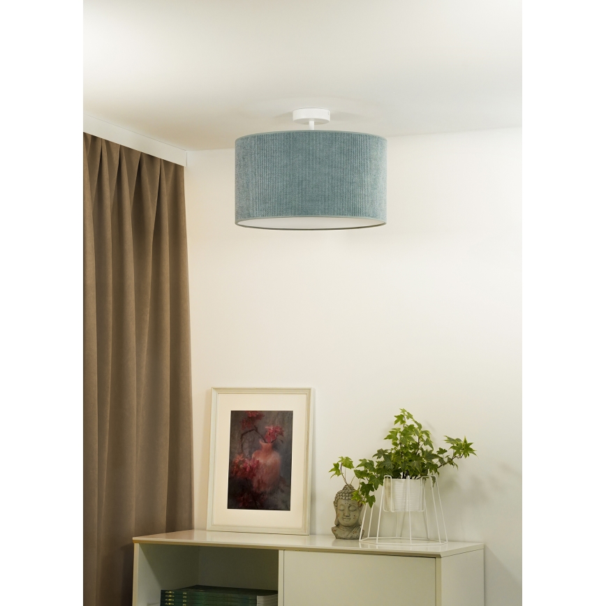 Duolla - Żyrandol natynkowy CORDUROY 1xE27/15W/230V jasny śr. 40 cm niebieski