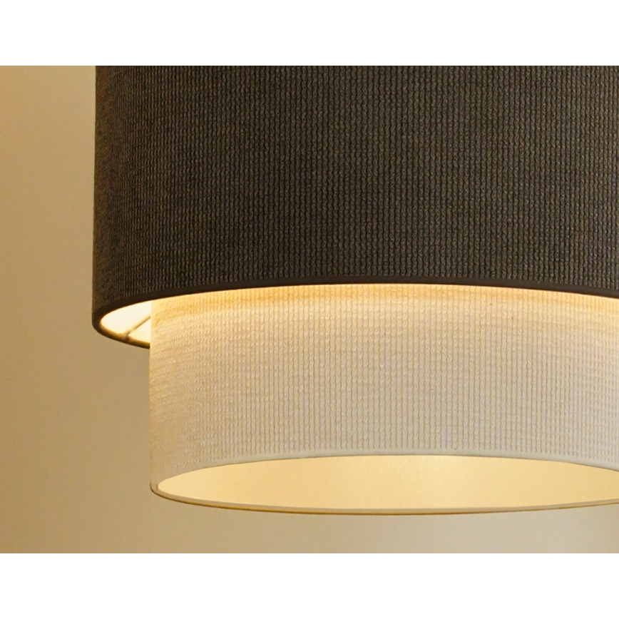 Duolla - Żyrandol natynkowy CORDUROY 1xE27/15W/230V śr. 40 cm brązowy/kremowy