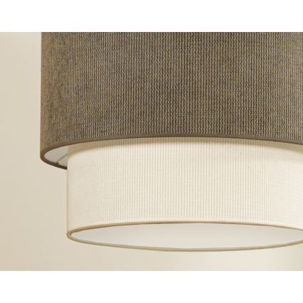 Duolla - Żyrandol natynkowy CORDUROY 1xE27/15W/230V śr. 40 cm brązowy/kremowy