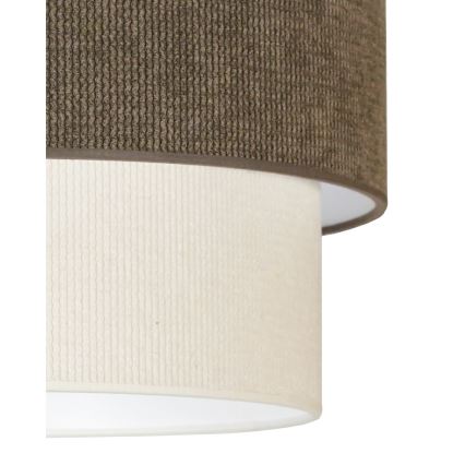 Duolla - Żyrandol natynkowy CORDUROY 1xE27/15W/230V śr. 40 cm brązowy/kremowy