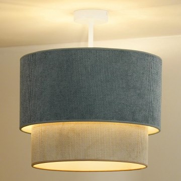 Duolla - Żyrandol natynkowy CORDUROY 1xE27/15W/230V śr. 40 cm niebieski/beżowy