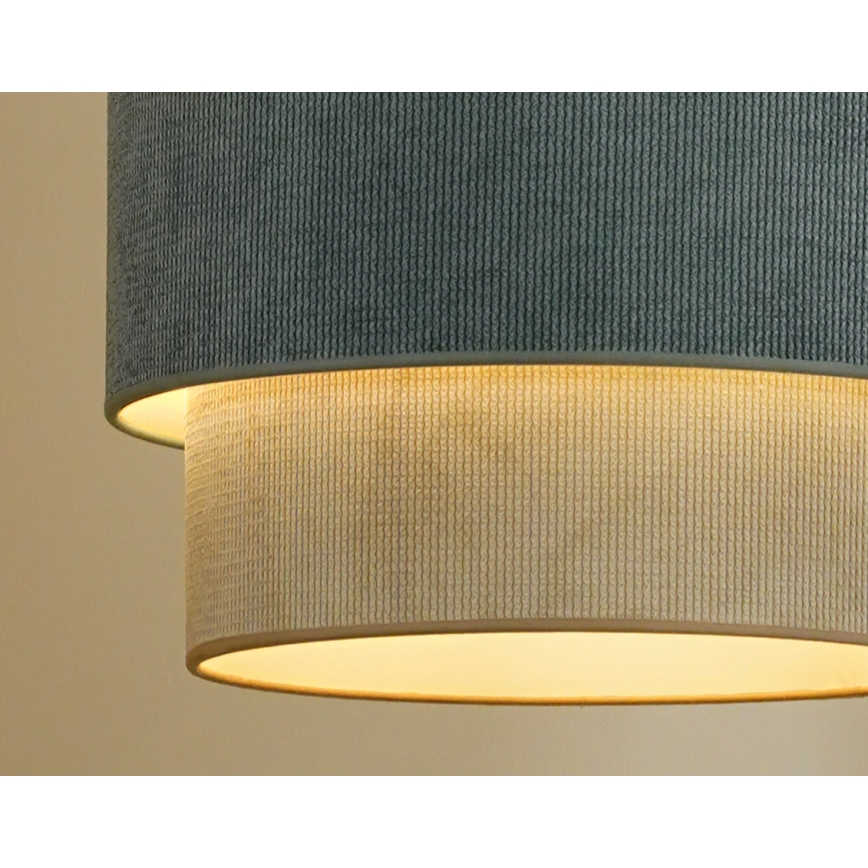 Duolla - Żyrandol natynkowy CORDUROY 1xE27/15W/230V śr. 40 cm niebieski/beżowy