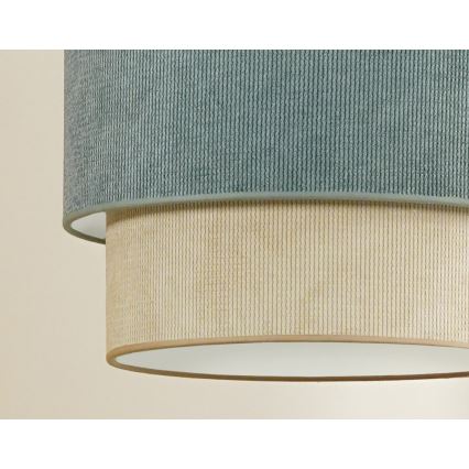 Duolla - Żyrandol natynkowy CORDUROY 1xE27/15W/230V śr. 40 cm niebieski/beżowy