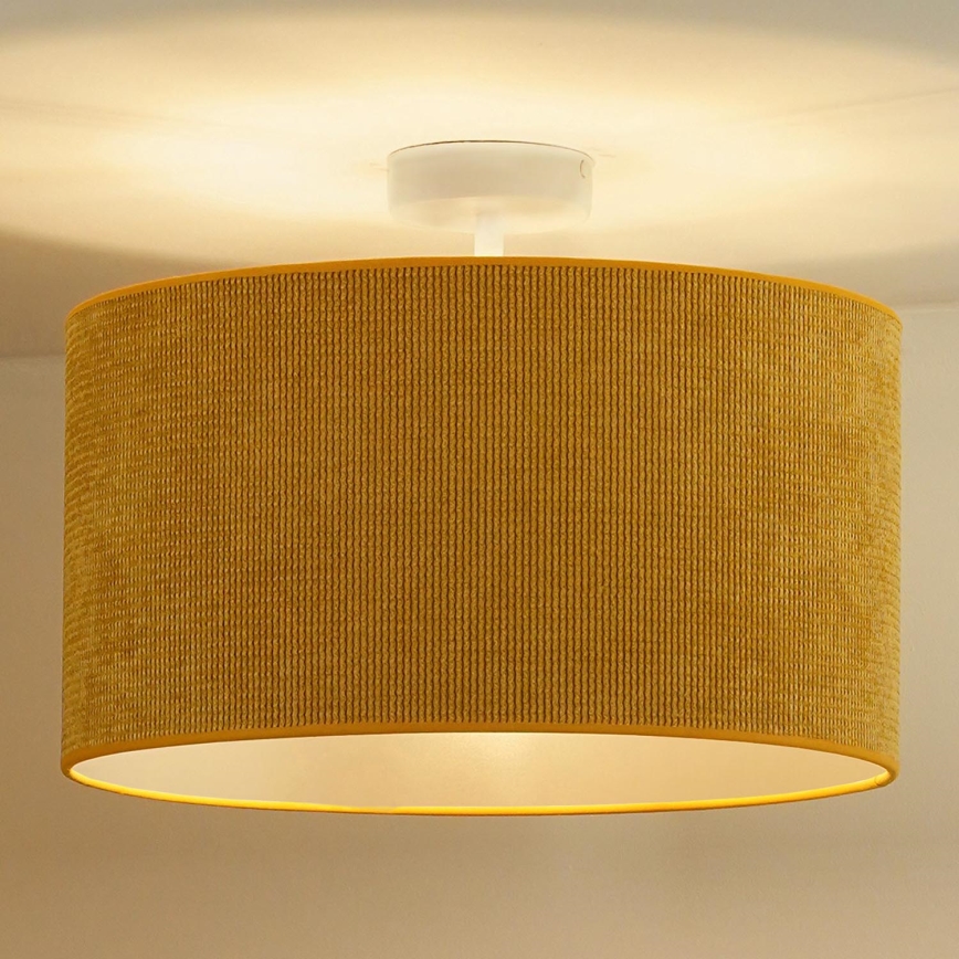 Duolla - Żyrandol natynkowy CORDUROY 1xE27/15W/230V śr. 40 cm żółty