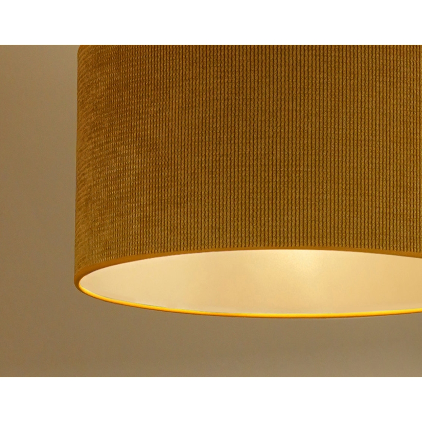 Duolla - Żyrandol natynkowy CORDUROY 1xE27/15W/230V śr. 40 cm żółty