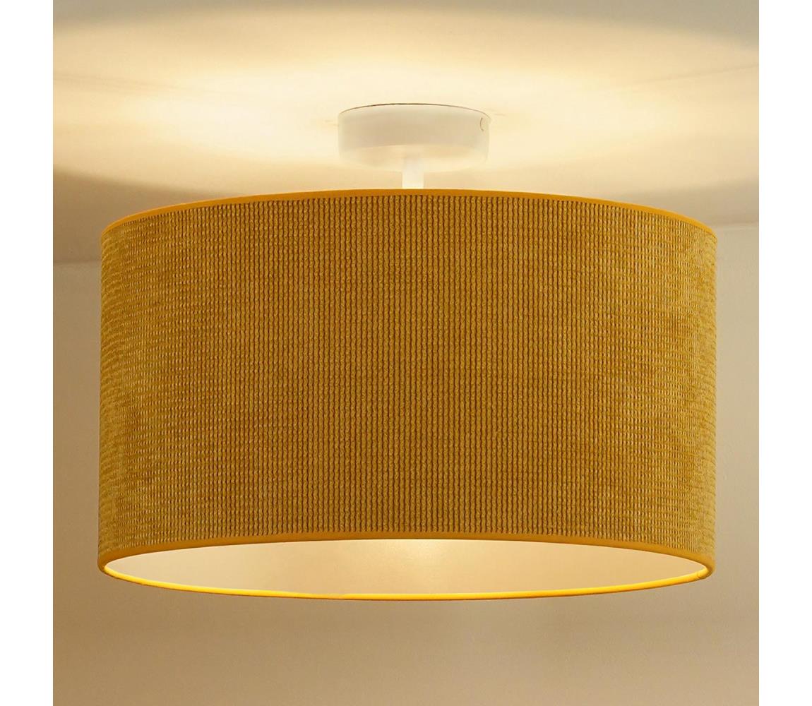 - Żyrandol natynkowy CORDUROY 1xE27/15W/230V śr. 40 cm żółty