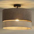 Duolla - Żyrandol natynkowy DOUBLE 1xE27/15W/230V śr. 40 cm brązowy/szary