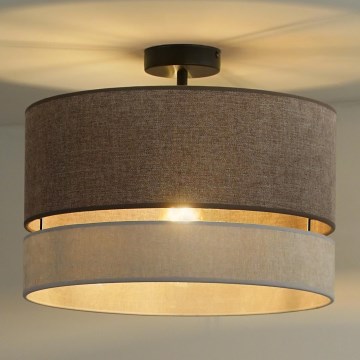 Duolla - Żyrandol natynkowy DOUBLE 1xE27/15W/230V śr. 40 cm brązowy/szary