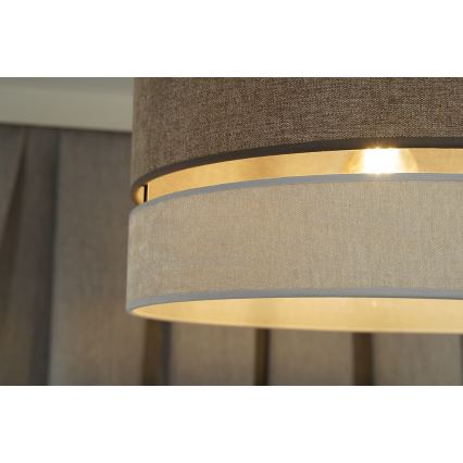 Duolla - Żyrandol natynkowy DOUBLE 1xE27/15W/230V śr. 40 cm brązowy/szary