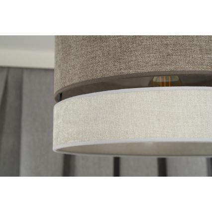 Duolla - Żyrandol natynkowy DOUBLE 1xE27/15W/230V śr. 40 cm brązowy/szary