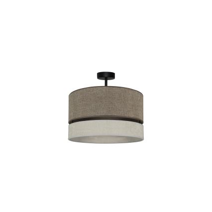 Duolla - Żyrandol natynkowy DOUBLE 1xE27/15W/230V śr. 40 cm brązowy/szary