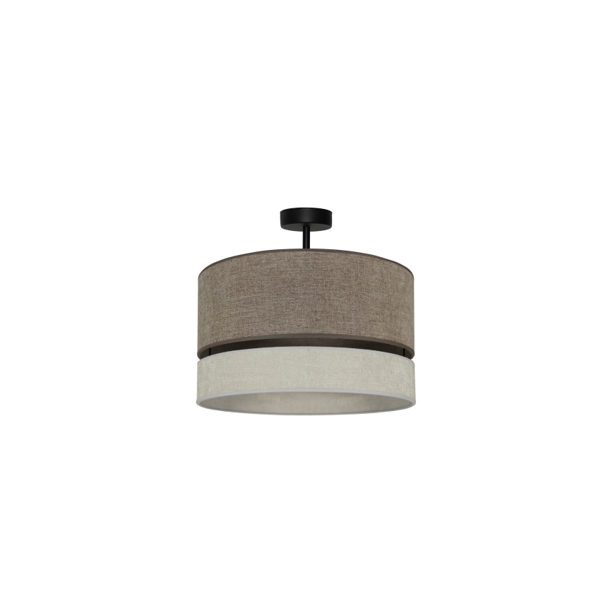 Duolla - Żyrandol natynkowy DOUBLE 1xE27/15W/230V śr. 40 cm brązowy/szary