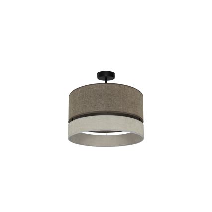Duolla - Żyrandol natynkowy DOUBLE 1xE27/15W/230V śr. 40 cm brązowy/szary