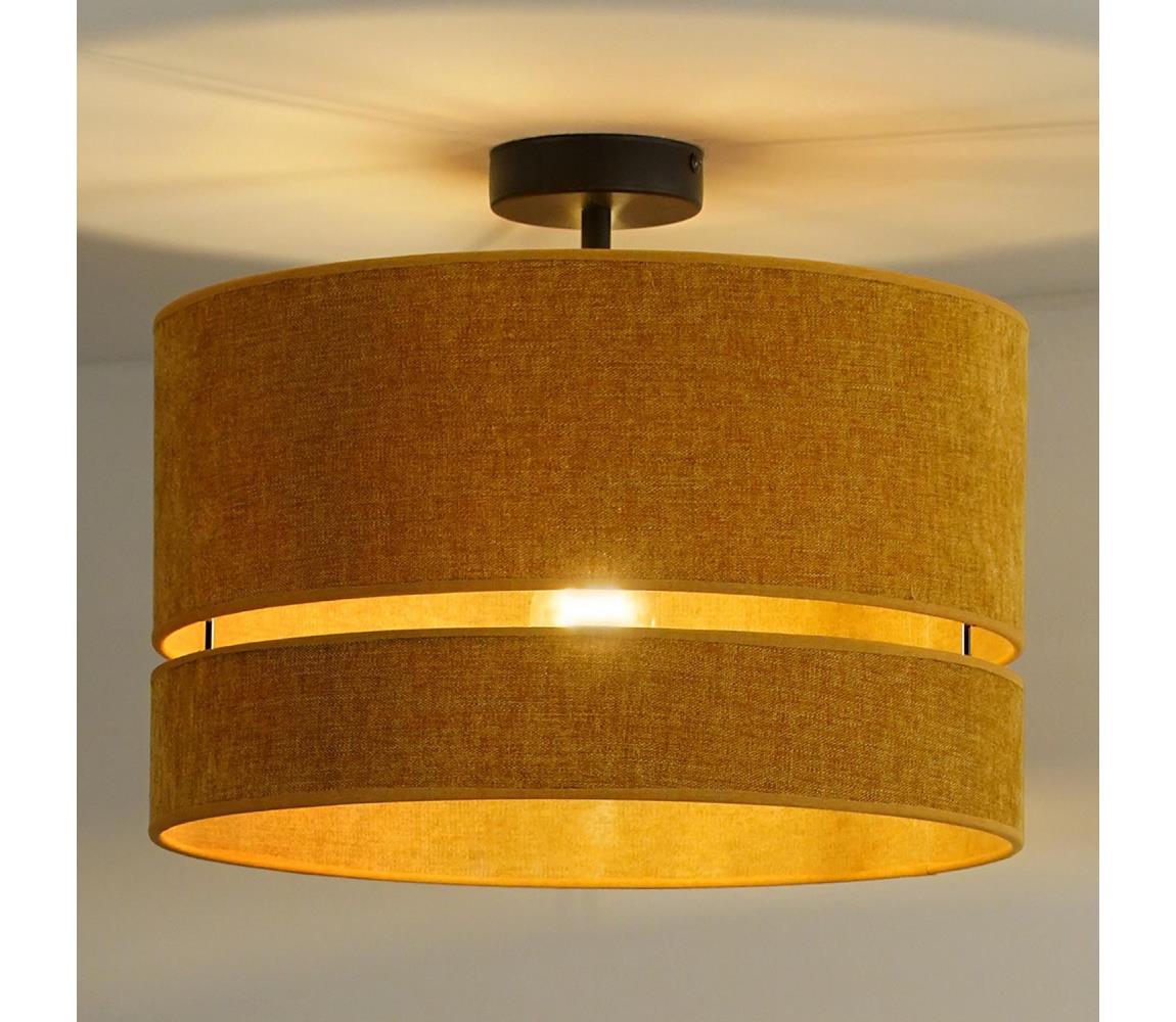 - Żyrandol natynkowy DOUBLE 1xE27/15W/230V śr. 40 cm pomarańczowy