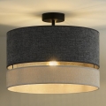 Duolla - Żyrandol natynkowy DOUBLE 1xE27/15W/230V śr. 40 cm szary