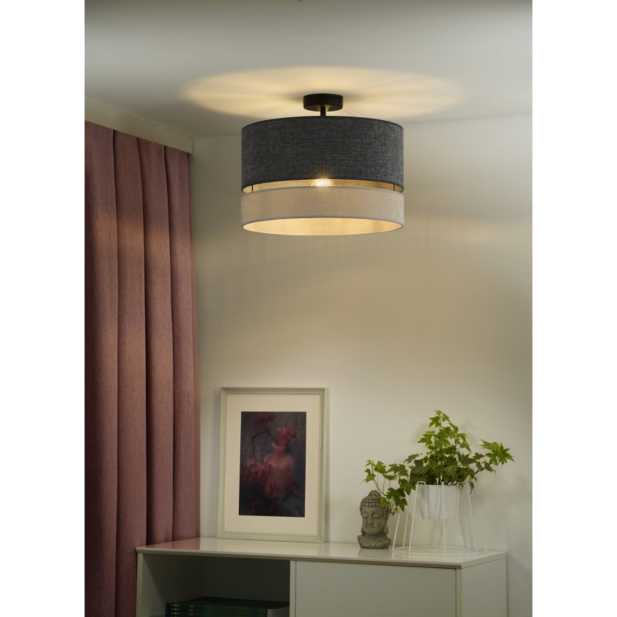 Duolla - Żyrandol natynkowy DOUBLE 1xE27/15W/230V śr. 40 cm szary